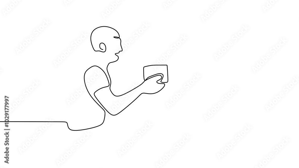 Continuous drawing line art of man surprise girl with black line and white background. One line Continuous drawing line art of man surprise girl with black line and white background. One line