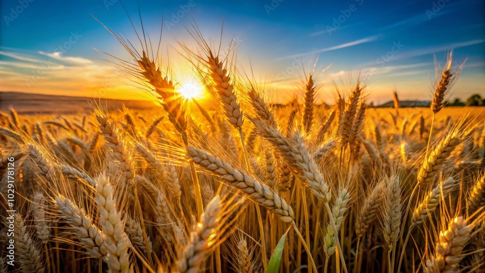 Aerial Drone Flight Over Vibrant Wheat Fields in Golden Light Aerial Drone Flight Over Vibrant Wheat Fields in Golden Light