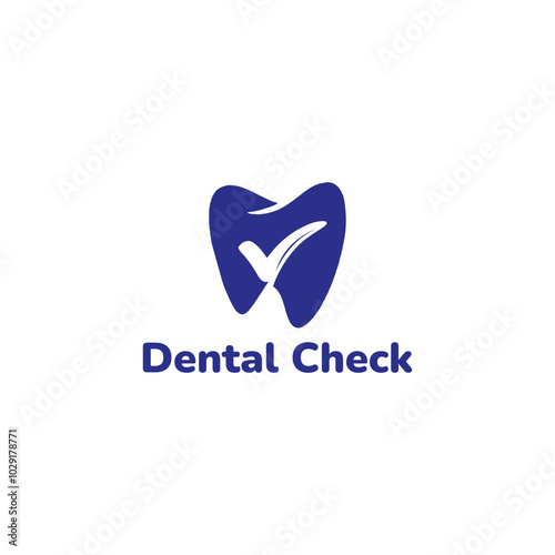 Dental Check Vector Logo Medical