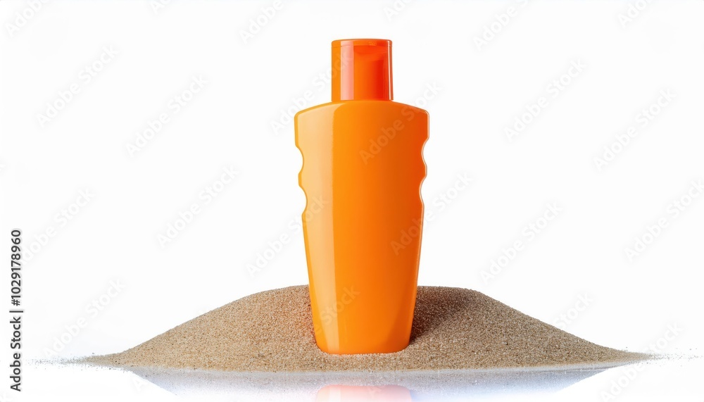 Bright Orange SPF Sunscreen Bottle for Summer Skin Protection, Ideal for Beach, Outdoor Activities, or Travel. Isolated on Clean White Background, Ready for Sun Safety Awareness Campaign Bright Orange SPF Sunscreen Bottle for Summer Skin Protection, Ideal for Beach, Outdoor Activities, or Travel. Isolated on Clean White Background, Ready for Sun Safety Awareness Campaign
