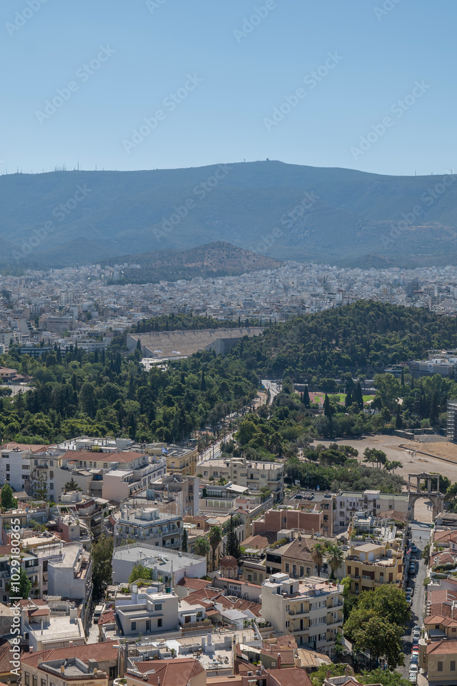 Fototapeta premium greece capital athens streets ancient artifacts tourist points of interest day and night