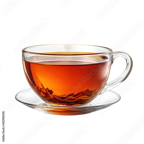 Freshly Brewed Pot of Rooibos Tea isolated on transparent background. 