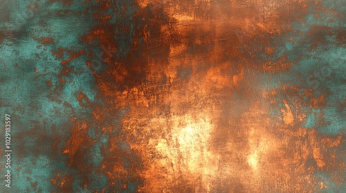 Vintage patinated copper texture seamless pattern for artistic and design projects