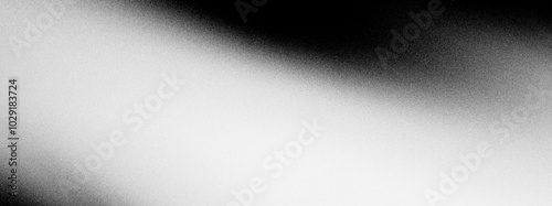 Black white grainy background noise texture grunge gradient banner header, illuminated spot on dark gray noise texture banner header poster backdrop copy space