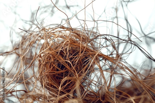 A Close-Up of Tangled Brown Twigs Forming a Nest-Like Shape photo