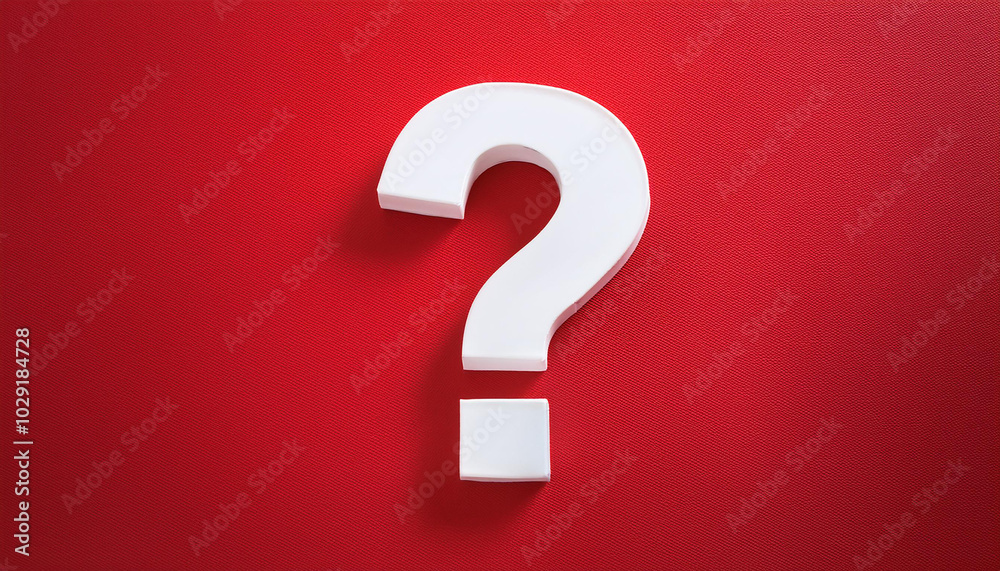 Question mark on red background. 3D rendering. FAQ and QA. Problem solution. Question mark on red background. 3D rendering. FAQ and QA. Problem solution.