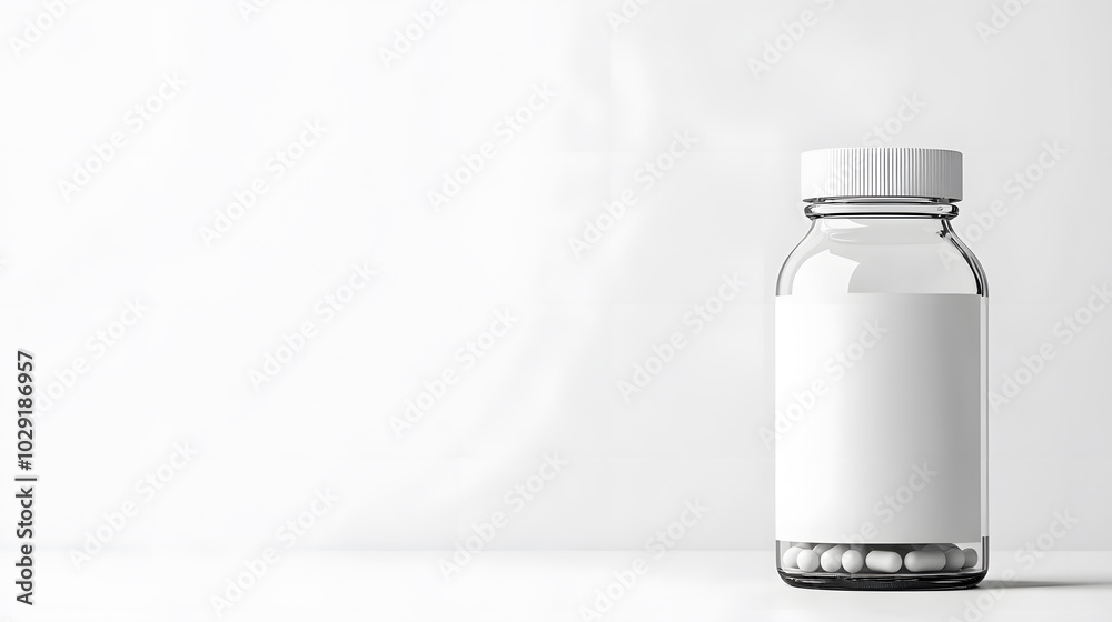 Essential medicine storage in a clear bottle Essential medicine storage in a clear bottle