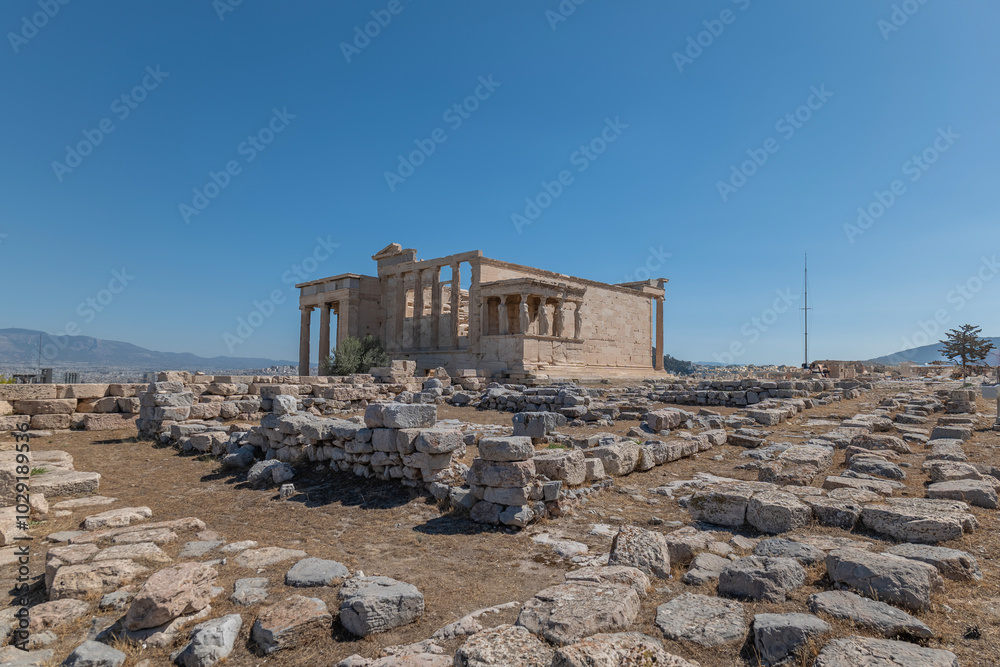 greece capital athens and acropolis ancient artifacts touristic points of interest daytime and sunset light greece capital athens and acropolis ancient artifacts touristic points of interest daytime and sunset light