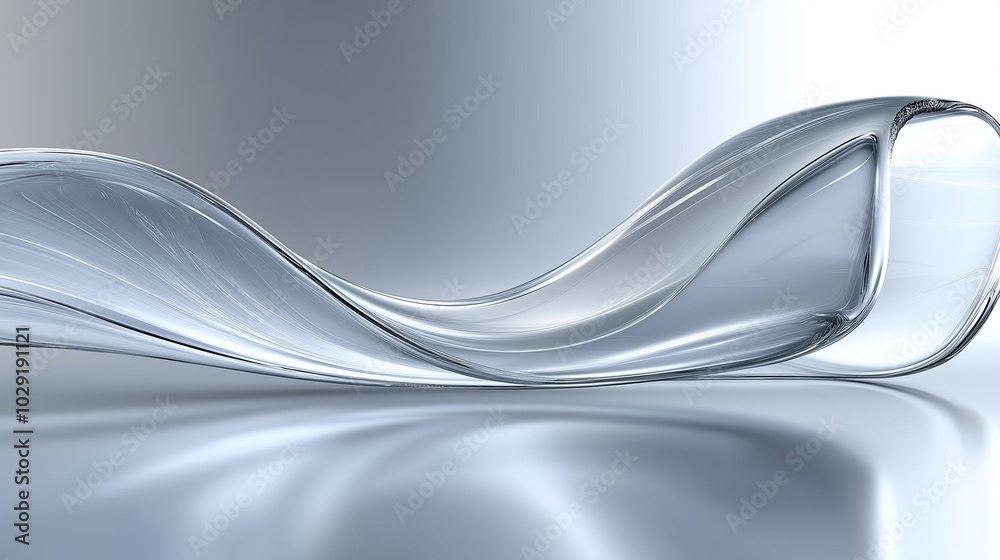 Obraz premium Abstract Textured and Fluid Glass-Like Surfaces in Modern Environments