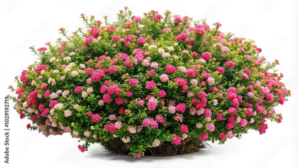 Fototapeta premium Flower bush isolated on white background, medium shot