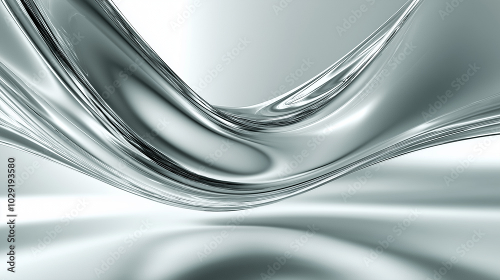 Obraz premium Abstract Modern Translucent Glass Waves