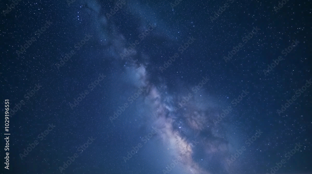 Fototapeta premium Majestic nebula in the cosmos, creating a stunning backdrop with ample copy space for text