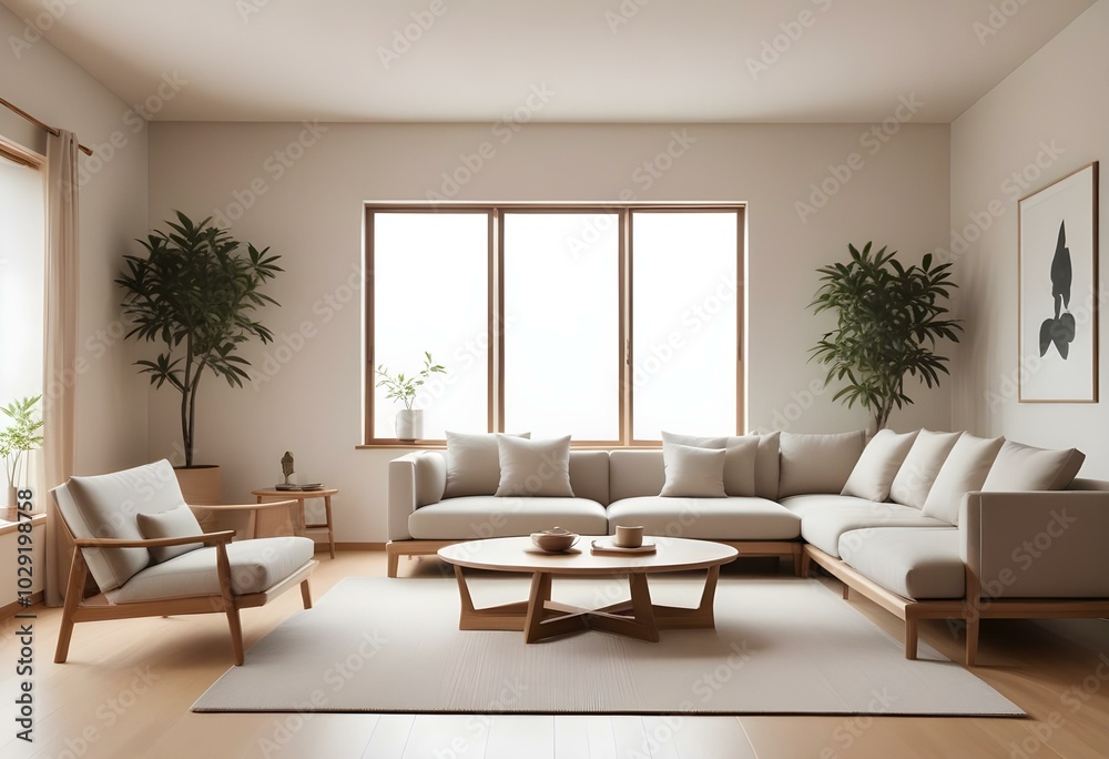 Photo modern style interior room 3d illustration Photo modern style interior room 3d illustration