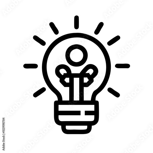 idea icon silhouette vector art illustration
