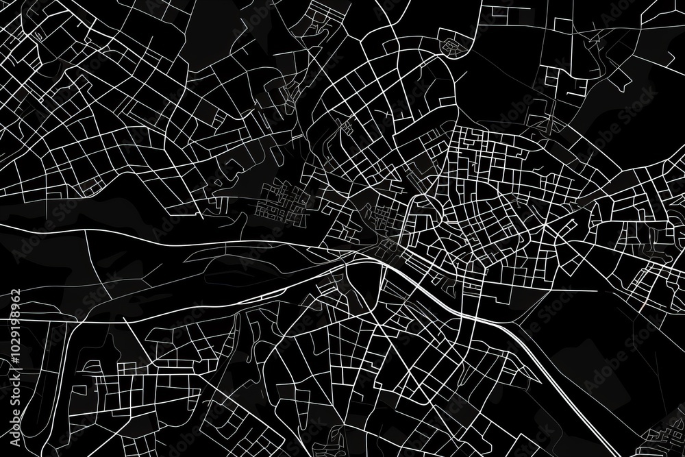 Sophisticated black and white map design with geometric shapes and elegant lines for professionalism Sophisticated black and white map design with geometric shapes and elegant lines for professionalism