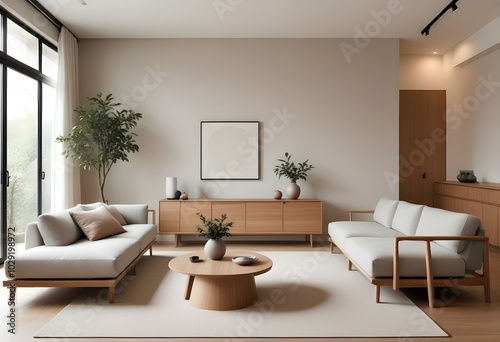 Photo modern style interior room 3d illustration