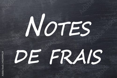 Notes de frais tableau noir