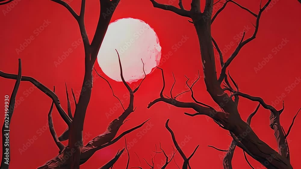tree with moon