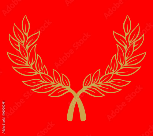 Golden laurel wreath for the winner
