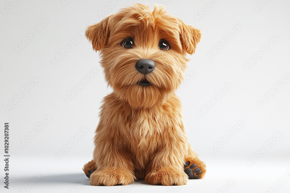 Cute Soft Coated Wheaten Terrier: A Soft Coated Wheaten Terrier sitting with its wavy, soft coat against a white background. Cute Soft Coated Wheaten Terrier: A Soft Coated Wheaten Terrier sitting with its wavy, soft coat against a white background.