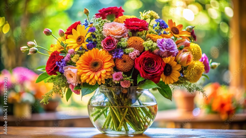 Beautiful and Colorful Flower Bouquet with High Depth of Field for Stunning Visual Appeal Beautiful and Colorful Flower Bouquet with High Depth of Field for Stunning Visual Appeal