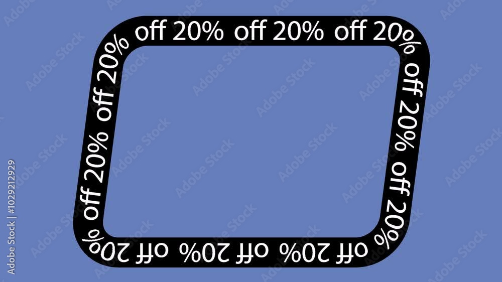 Animated rotating border with the words 