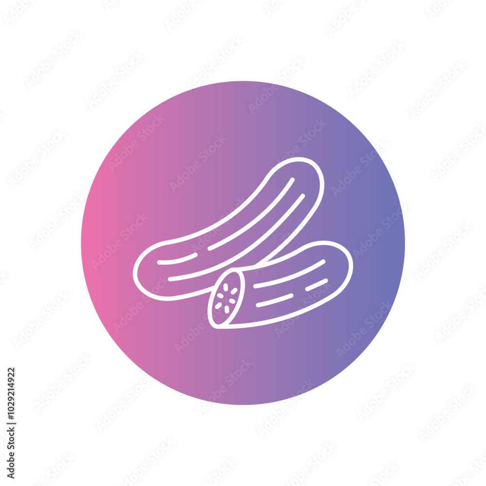 Obraz premium Cucumber vector icon stock illustration