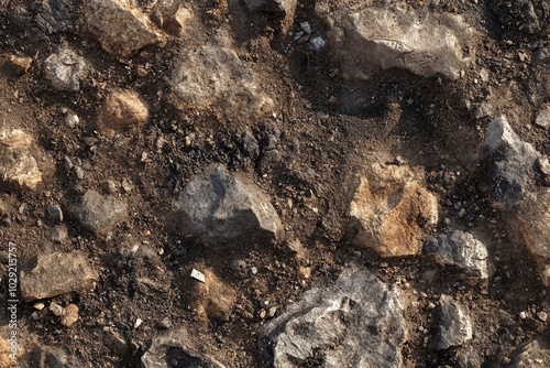 Close-Up of Dirt Road Texture 