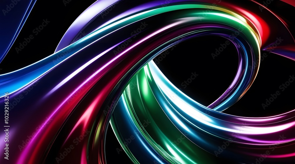 Abstract Iridescent Light Streaks in Bold Metallic Colors, Creating a Futuristic Visual Journey Through Vivid Hues and Shimmering Fluid Forms in Motion. Abstract Iridescent Light Streaks in Bold Metallic Colors, Creating a Futuristic Visual Journey Through Vivid Hues and Shimmering Fluid Forms in Motion.