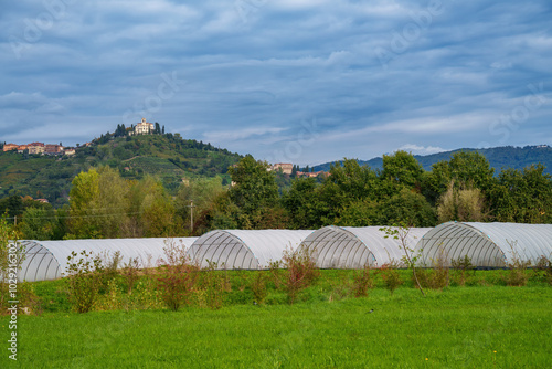 Country landscape at Curone and Montevecchia park, Brianza, Italy