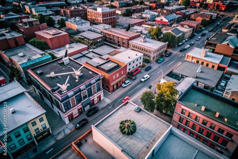 Naklejka premium Boost Local SEO with Drone Photography for Google My Business Optimization Strategies