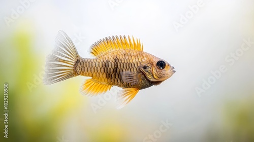 Blackchin tilapia, aquatic fish species, freshwater marine life. photo