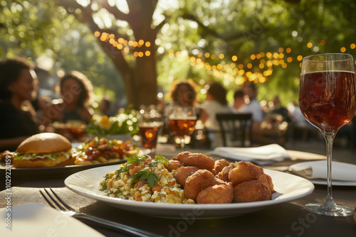 A Festive Outdoor Dining Sc...