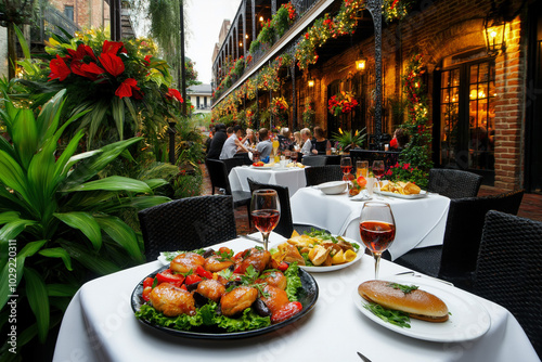 A Festive Outdoor Dining Sc...