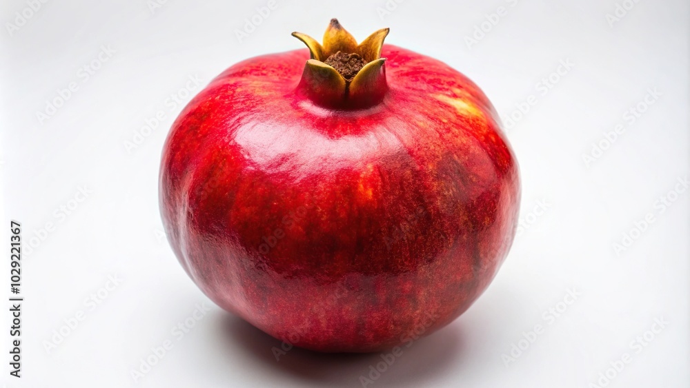 Fisheye close-up of fresh red pomegranate Fisheye close-up of fresh red pomegranate