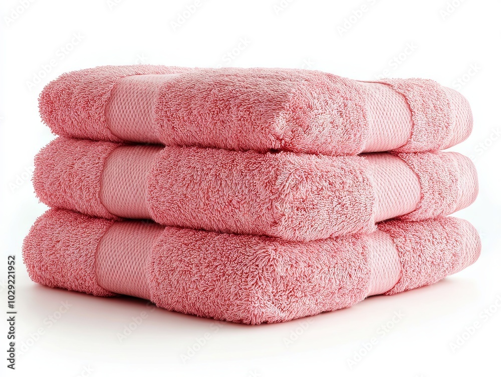 pink towels, photo of a stack of pink towels on a white background pink towels, photo of a stack of pink towels on a white background