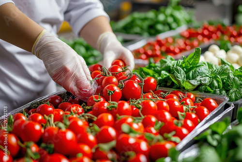 A Worker In A Food Producti...