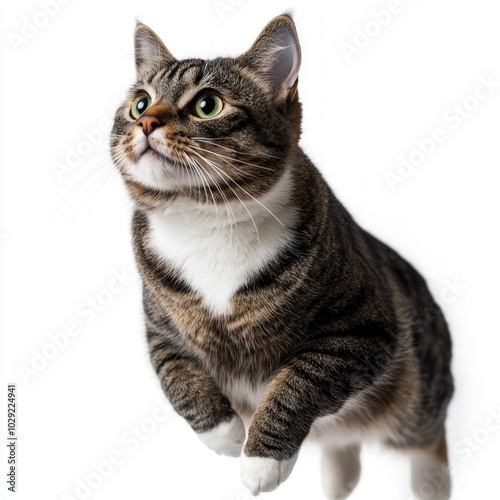 Cat Jumping Isolated