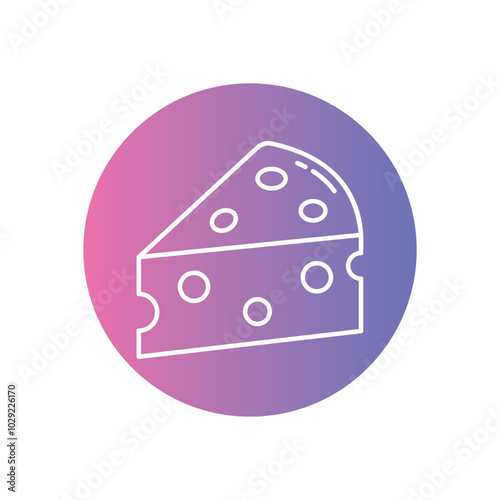 Cheese vector icon stock illustration