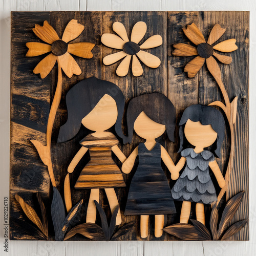 Family Board Isolated
