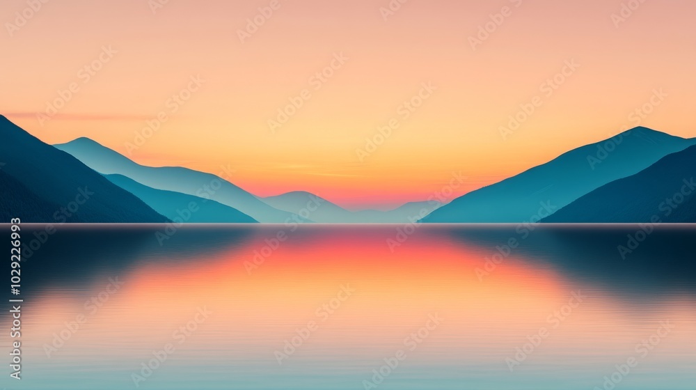Serene Landscape at Dusk Serene Landscape at Dusk