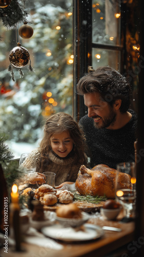 festive kitchen scene captu...