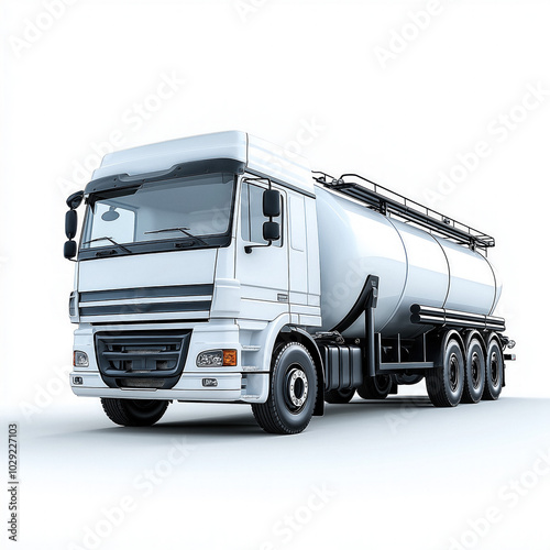 Fuel Tanker Truck Isolated