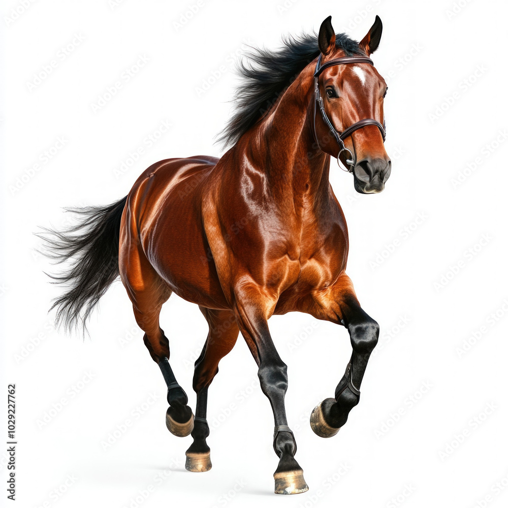 Obraz premium Horse Jumping Isolated