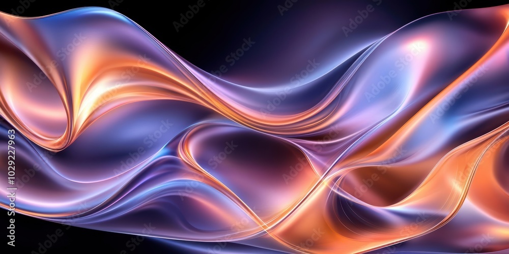 Abstract swirls of vibrant colors on a dark background