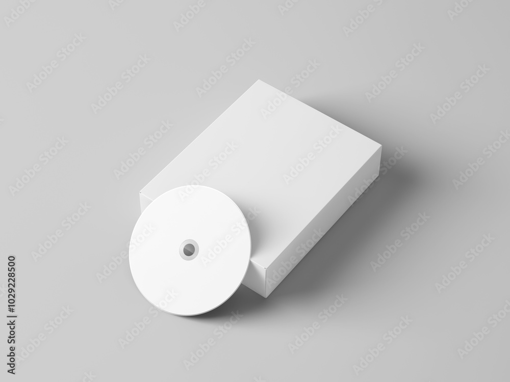 Perspective view cd and software box mockup Perspective view cd and software box mockup