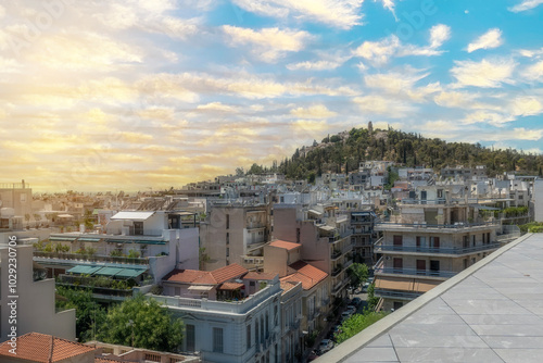 Fototapeta Naklejka Na Ścianę i Meble -  greece capital athens streets ancient artifacts tourist points of interest day and night