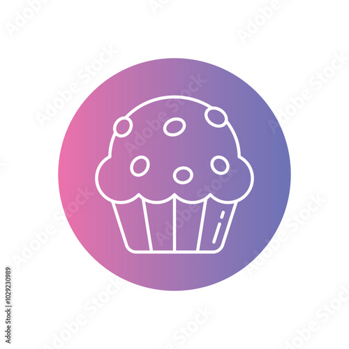 Muffin vector icon stock illustration