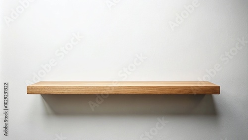 floating wooden shelf attached to white wall
