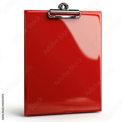 Red Clipboard Isolated